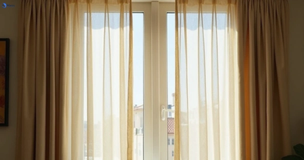 Dusty and dull curtains in sadleir-nsw before steam cleaning